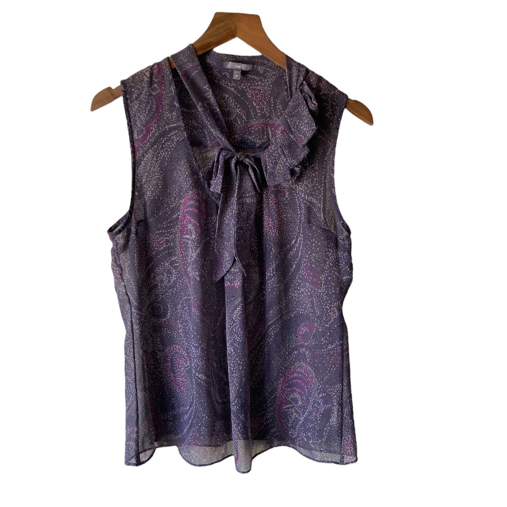 GAP Paisley Print 100% Silk Blouse